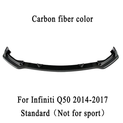 Front Bumper Spoiler Lip for Infiniti Q50 2014-2021 Standard（Not for sport）DIY Lower Bumper Diffuser rotector Modification