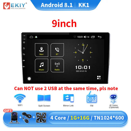 EKIY KK5 2 Din Android 7 9 10 in Car Multimedia Video Player Universal Stereo Radio GPS For Volkswagen Nissan Hyundai Kia Toyota