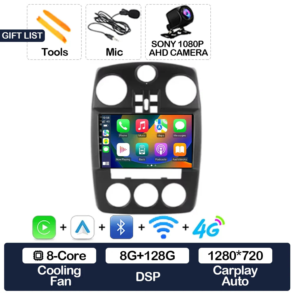 Android 15 Car Radio For Chrysler PT Cruiser 2000 - 2010 GPS NAVI BT 4G LTE 5G WIFI Multimedia Stereo Video Player Qualcomm 2DIN