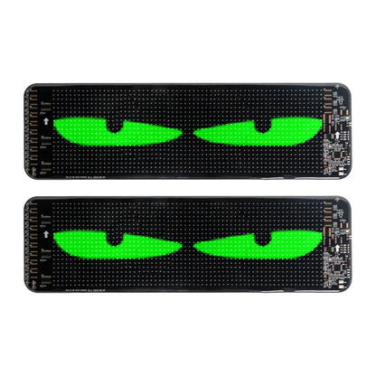 LED Car Front Rear Windshield Glass Light USB Car Demon Eyes Flexible Display Screen Light DIY Programmable for Store/Bar/Trucks