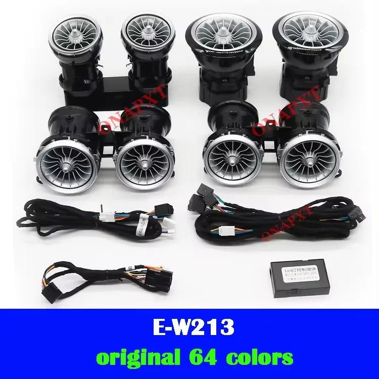For Benz C/GLC/A/CLA/GLA/E/S/G For AMG W205 X253 W176 W117 W156 W213 W222 W464 Led Turbine Nozzle Ambient Light Air Vent Lamp