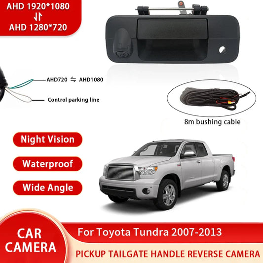 AHD 1080P NTSC Pickup Truck Tailgate Handle Rear View Reverse Camera For Totyota Tundra 2007-2013 Waterproof Backup Camera
