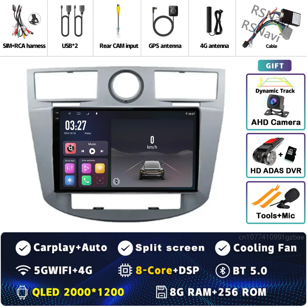 Android 14 Car Radio WiFi+4G For Chrysler Sebring Cirrus 2007 2008 2009 2010 GPS Navigation Auto wireless Carplay Player 2Din BT