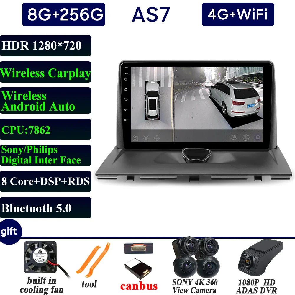 Car Radio Carplay For Peugeot Expert 2 For Citroen Jumpy For Fiat Scudo For Toyota Proace 2007-2017 Navigation GPS Android Auto