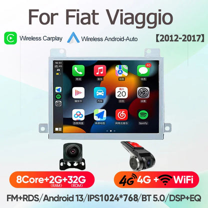 For Fiat Viaggio/Ottimo Dodge Dart 2012~2017 8Core Carplay Android13 Radio Car GPS Multimedia Player Stereo Screen Audio Navigat