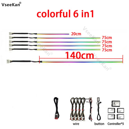 EightFox Official Store Car Ambient Lights18in1 Automobileatmosphere lamp acrylic light decorativecar atmosphere light