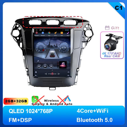 9.7 inch Android 14 Car Radio For Ford Mondeo MK4 2011 - 2013 Navigation Autoradio Multimedia Player DVD GPS Stereo WIFI 4G DVD