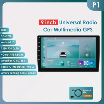 Hizpo Universal Car Radio 2Din 9" 10" 10.33" Android Auto Multimedia GPS CarPlay For Toyota Volkswagen Hyundai Kia Nissan Honda