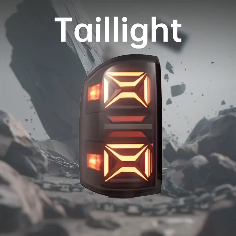 Car Taillights Assembly For GMC Sierra 2014-2018 LED Auto Back Lamps Upgrade Highlight Flashing Signal Light Tools Accessories
