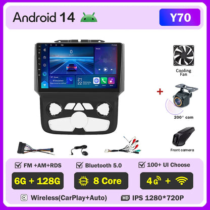 For Dodge Ram 1500 2500 3500 (2013-2019) Carplay Auto Screen Wireless Android Auto Car Intelligent Systems AutoMotive 8 Core DSP
