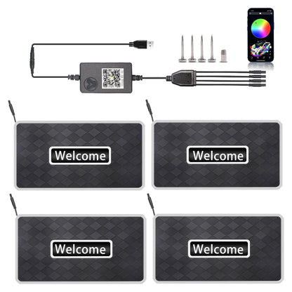 Customizable！Car LED Foot mats Symphony 213 Colors Led Car Ambient Lights App Control RGB Led car interior light accessories