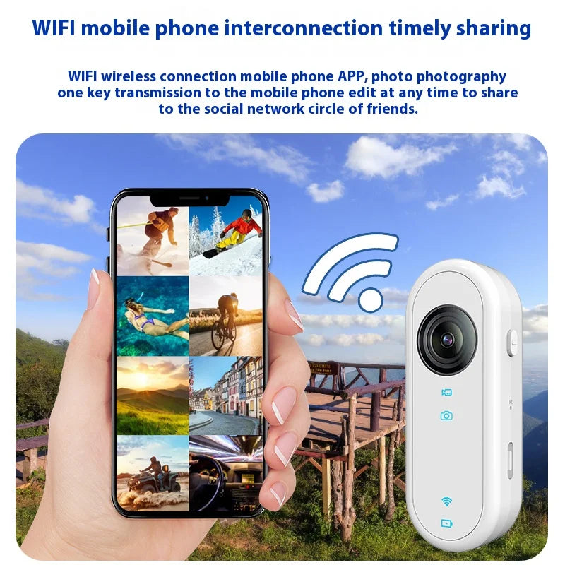 Outdoor Sports Camera WiFi Wireless 4K 128GB Bike Sport Mini Body Camera Portable Thumb Pocket Action Sports Mini Camera