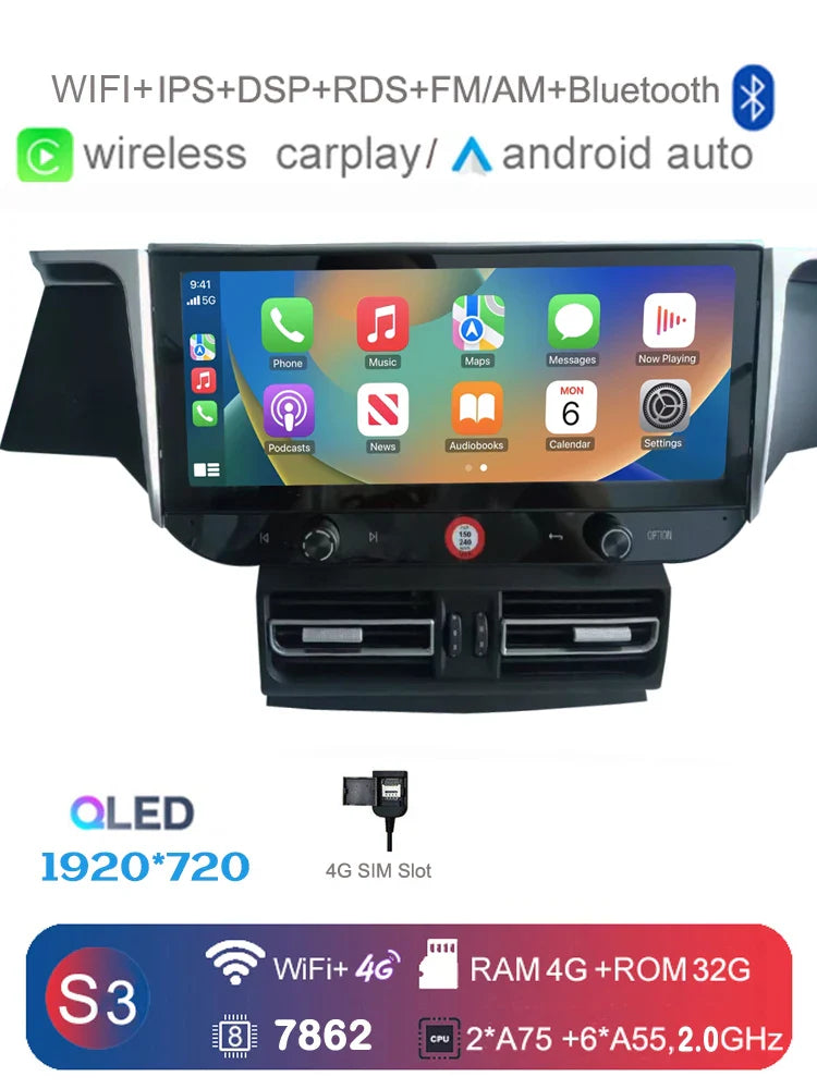 FYT 12G+256G Carplay Auto Android 14.0 4G LTE 360 Camera IPS Car DVD Player GPS WIFI Bluetooth Radio For Porsche Macan 2010-2016