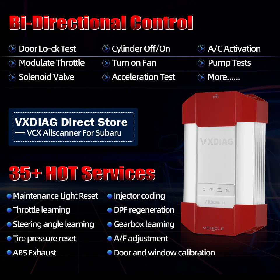 VXDIAG VCX DoIP VD310 for Subaru Car OBD2 Diagnostic Scanner All Systems Diagnosis Tool ECU Coding J2534 Programming Free Update