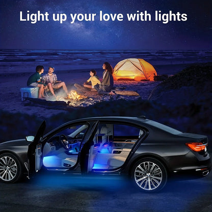 For Toyota Crown Car Interior Mood Ambient Light RGB 64-Color LED Smart Remote Control Atmosphere Lamp Energy Saving Kit