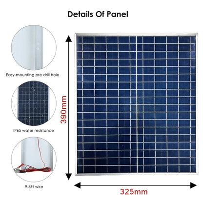 1000W Solar Panel Kit Complete 12V Polycrystalline Power Portable Outdoor Rechargeable Solar Cell Solar Generator for Home power tools