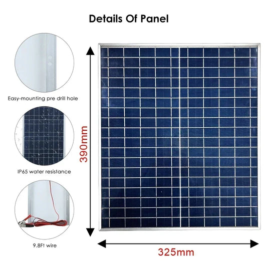 1000W Solar Panel Kit Complete 12V Polycrystalline Power Portable Outdoor Rechargeable Solar Cell Solar Generator for Home power tools