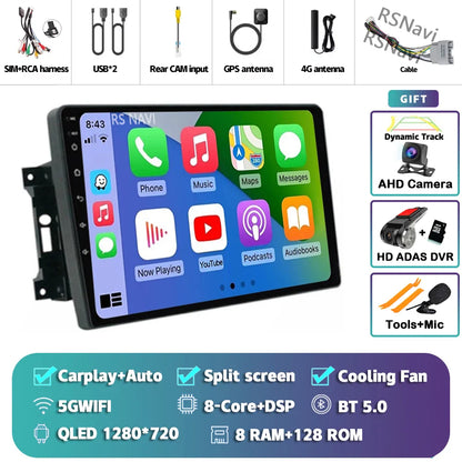 Android 14 Car Radio For Jeep Compass Grand Cherokee Wrangler Chrysler Sebring Town Country Dodge Charger Multimedia Stereo 2din