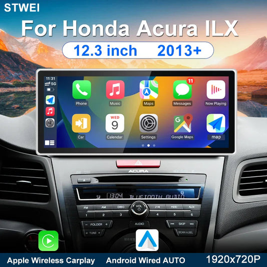 For Honda Acura ILX 2013-2014-2015-2021 Car Radio Multimedia Video Player Stereo, 12.3-inch Android GPS Navigation DSP Carplay