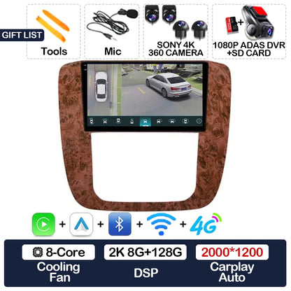 Android 15 Car Radio For GMC Yukon Chevrolet Tahoe Suburban 2008 - 2012 Carplay Auto Multimedia Stereo Video Player NAVI GPS 4G