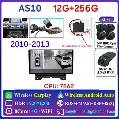 Car Radio Carplay For Land Rover Range Sport 2005 2006 2007 2008 2009  Multimedia Player GPS Navigation Android Auto 5G Wifi