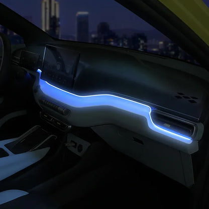 For BYD Seagull 2023-2024 Neon Car LED Interior Lights RGB Ambient Light Fiber Optic Kit With APP Wireless Control LED