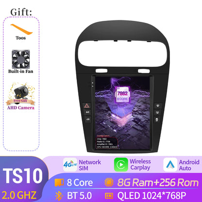 9.7 inch For Dodge Journey Fiat Freemont 2012-2014 Android 14.0 Car Radio Multimedia Navigation Wireless Carplay QLED Screen