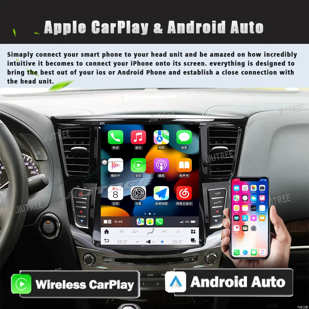 Android 13 For Infiniti QX60 JX35 2013-2020 Car Radio Automotive Multimedia Tesla Screen Car play Auto Bluetooth GPS 4G WIFI DSP