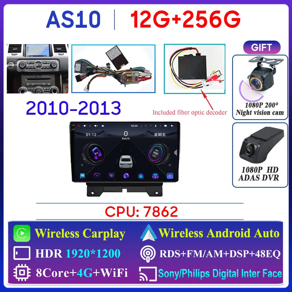 Car Radio Carplay For Land Rover Range Sport 2005 2006 2007 2008 2009  Multimedia Player GPS Navigation Android Auto 5G Wifi