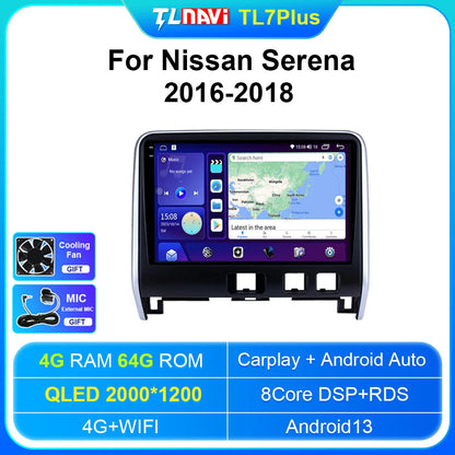 Android Auto Car Radio For 2016 2017 2018 Nissan Serena GPS Navigation System 8G RAM128G ROM Carplay Head Unit Multimedia player