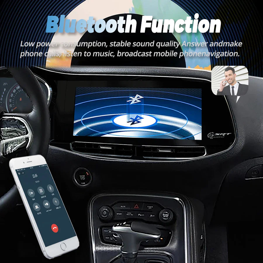 Android For Dodge Challenger Charger SRT Hellcat 2010-2024 Car Radio Video Multimedia Player Stereo GPS Navigation Head Unit DSP