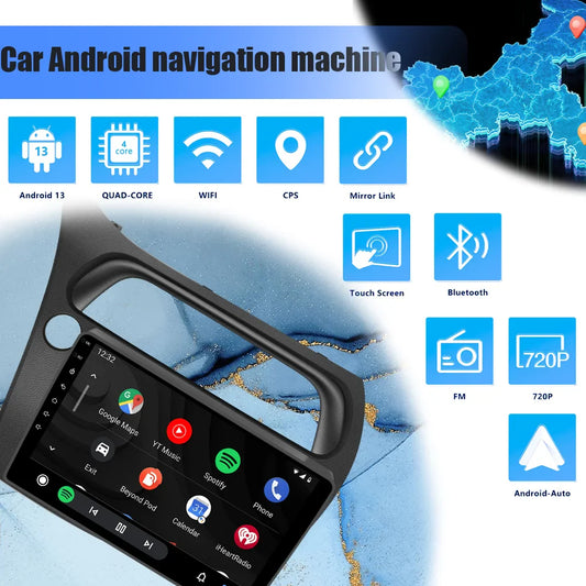 ZoeHong Android 13 Carplay GPS For Honda Civic Hatchback 2006-2011 Car Radio Multimedia Player Navigation GPS 4G Android Auto