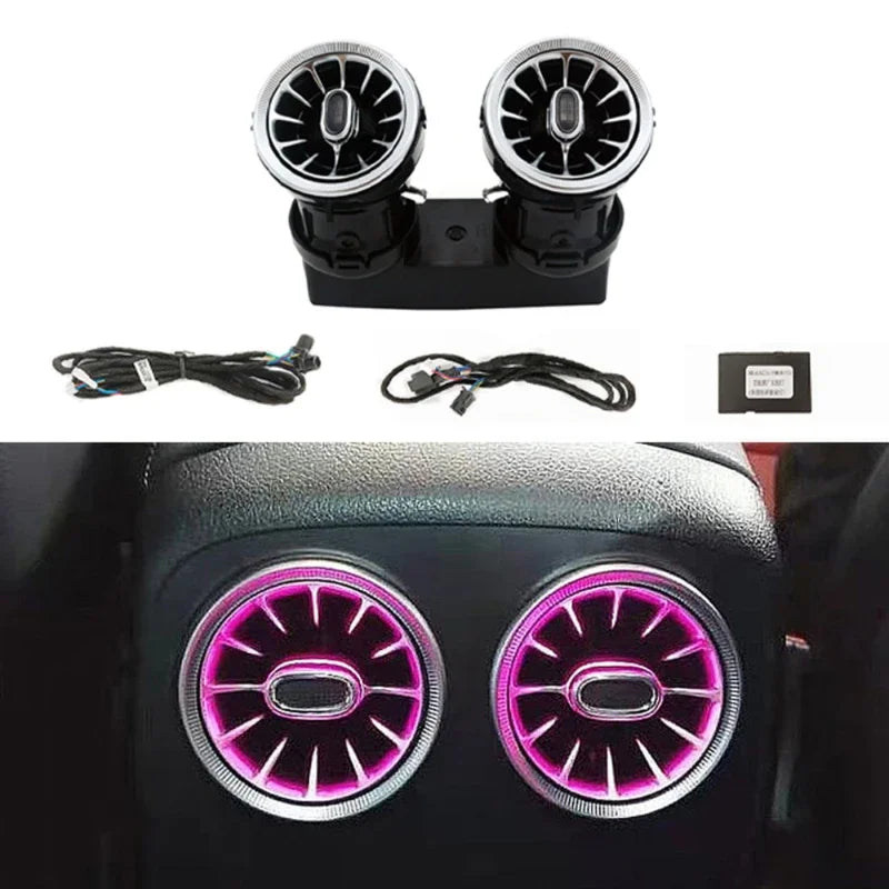 CLS W257 Glowing Rear Air Vent Turbine Ambient Light For Mercedes-Benz CLS-class C257 E-coupe W238 W290 W464