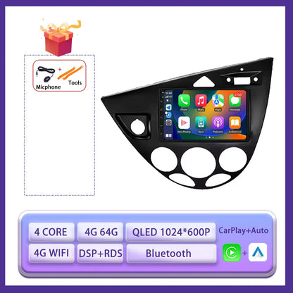Car Radio 7inch Autoradio for Ford Fiesta 1995-2001 Focus MK1 1998-2004 Multimedia Video Car Radio Player DSP Carplay Android