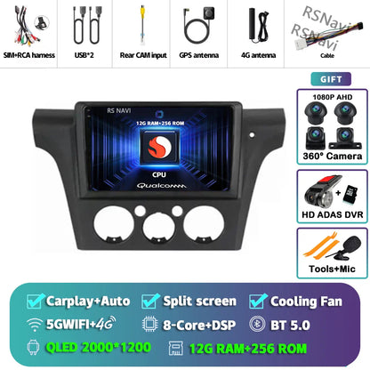Android 14 Carplay Auto Car Radio Multimedia Player For Mitsubishi Airtrek Outlander 2001-2005 2din Autoradio Stereo Head Unit