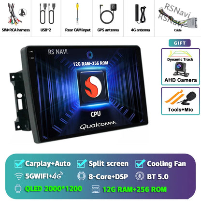 Android 14 Car Radio For Jeep Compass Grand Cherokee Wrangler Chrysler Sebring Town Country Dodge Charger Multimedia Stereo 2din