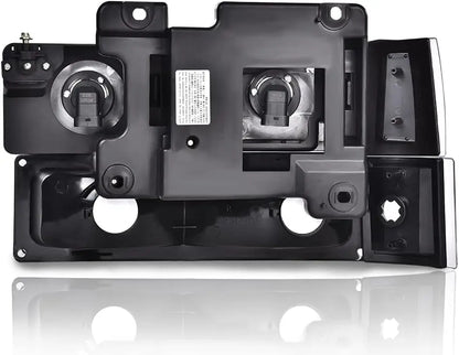 Headlights Assembly, Compatible with 1994 1995 1996 1997 1998 1999 GMC C1500 K1500 Yukon bumper Headlamp, Smoky lens Black Housi