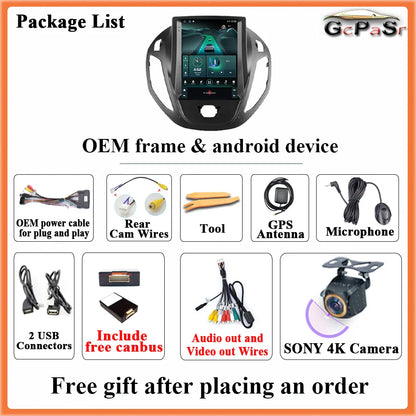 Android 14 Car Radio For Ford B-Max Transit Courier Tourneo 2012 - 2018 Carplay Navigation GPS Carplay Multimedia Player No 2din