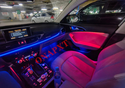 For Audi A6 A6L A7 C7 2012-2018 MMI APP Control Auto Decorative Ambient Light Car LED Atmosphere Lamp Luminous Strip 21 colors
