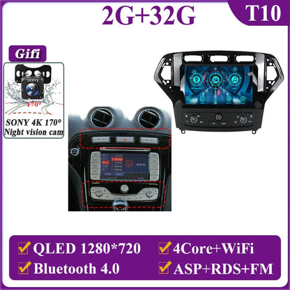 Autostereo 14 For Ford Mondeo MK4 2007-2014 Car Multimedia Video Player GPS Navigation Radio Android 13 Auto Carplay No 2Din DVD