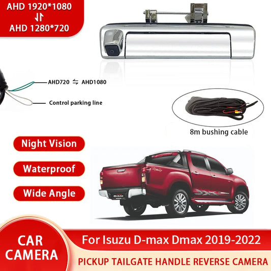 AHD 1080P NTSC Pickup Truck Tailgate Handle Reverse Camera For Isuzu D-max Dmax 2019-2022 Waterproof Night Vision Backup Camera