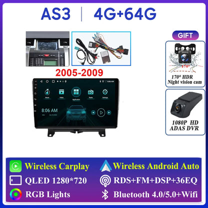 Car Radio Carplay For Land Rover Range Sport 2005 2006 2007 2008 2009  Multimedia Player GPS Navigation Android Auto 5G Wifi