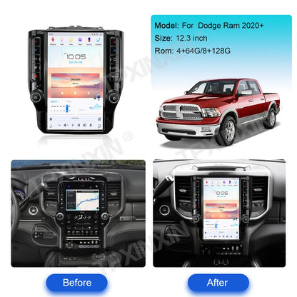 For Dodge Ram 1500 2500 3500 4500 2018 - 2022 Android Car Radio Multimedia Video Player Wireless Carplay Autoradio Stereo GPS