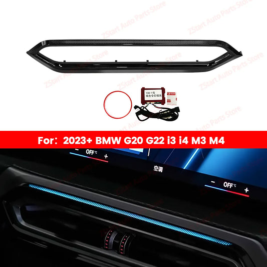 LED Vents For BMW 2023+ G20 G22 G80 G82 i3 i4 M3 M4 11 Colour Car Auto Center Console Air Outlet  Decorative Lamp Ambient Lights