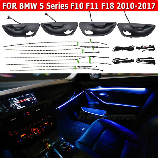 For Bmw F10 Led Light Car Accessories Interior Decorative Lights Rgb Auto Acessories Lighting Neon Strip Decorations Vehicles