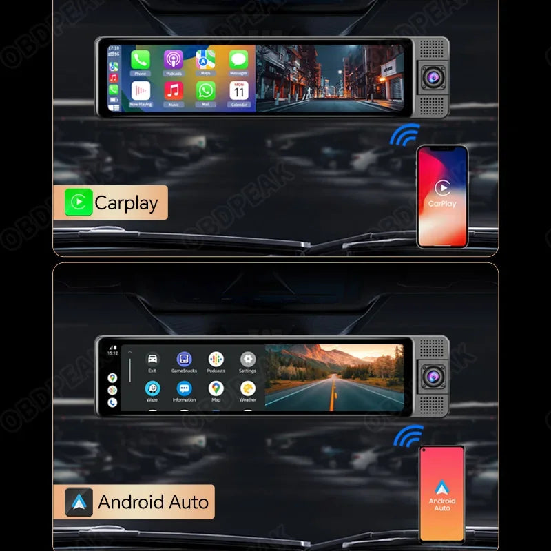 K1 11.26 inch IPS Touch Screen Wireless Carplay Android Auto  Radio Multimedia Video   GPS Navigation 5G WiFi BT+FM AUX