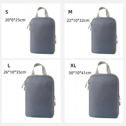 4Pcs Travel Compression Packing Cubes Bag Portable Suitcase Cloth Organizers Waterproof Luggage Storage Cases Drawer makeup bag