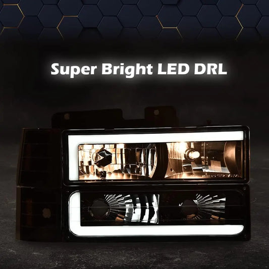Corner Headlight Bumper Lamp Compatible with Gmc C10 C/K Suburban 1994 1995 1996 1997 1998 1999 2000