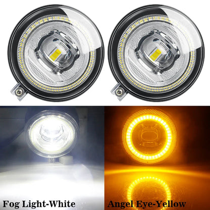 2 Pieces LED Fog Light Assembly Angel Eye DRL For Dodge Nitro 2010 2011 Car Front Bumper Fog Daytime Running Lamp High Bright