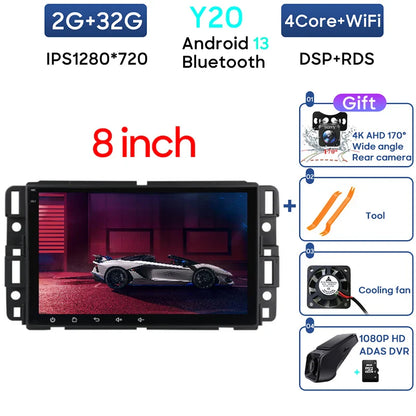 Car Radio Carplay Android Player For Chevrolet Silverado Impala GMC Yukon Acadia Sierra Navigation GPS 5G Wifi Video No 2din DVD